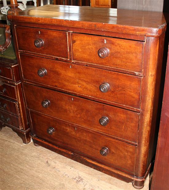 Victorian mahogany round corner chest